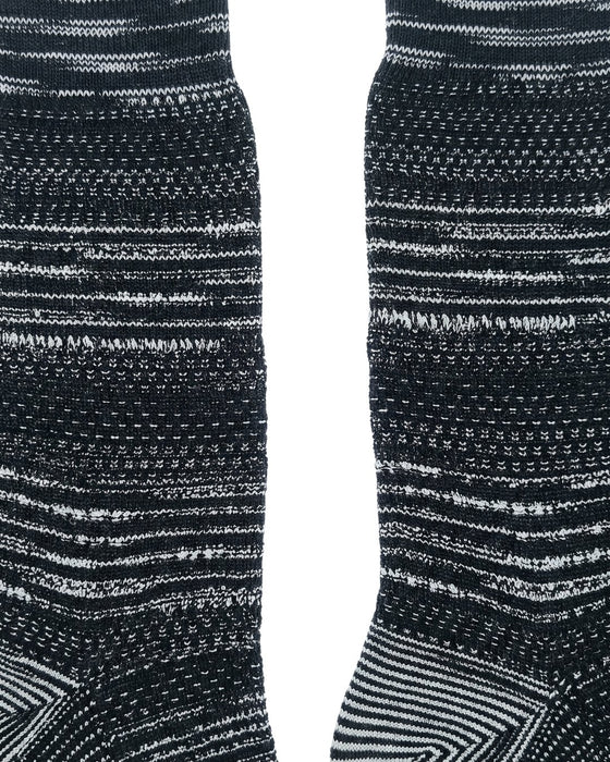 Missoni Black Mens Textured Melange Knit Crew Socks-