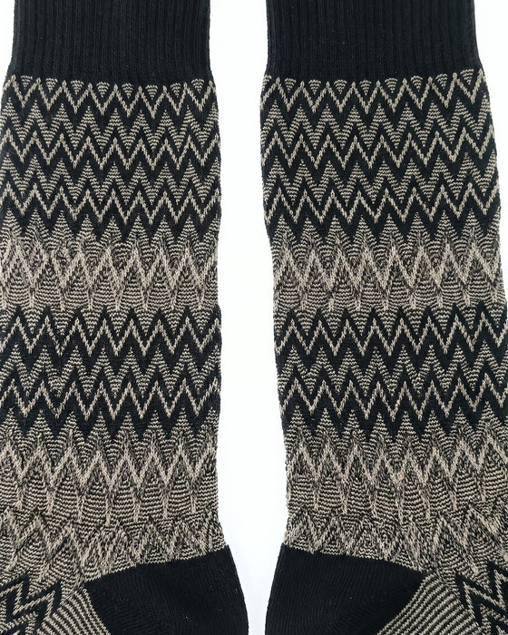 Missoni Black Mens Chevron Melange Crew Socks-