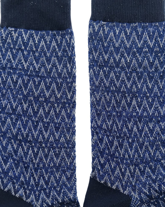 Missoni Navy Purple Mens Stripe Crew Socks-