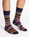 Missoni Navy Magenta  Mens Stripe Crew Socks-