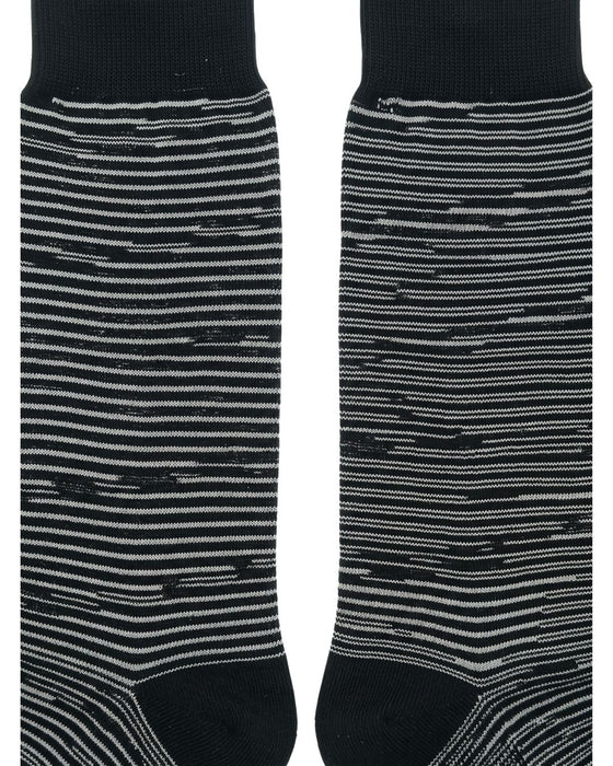Missoni Black  Mens Melange Stripe Crew Socks-