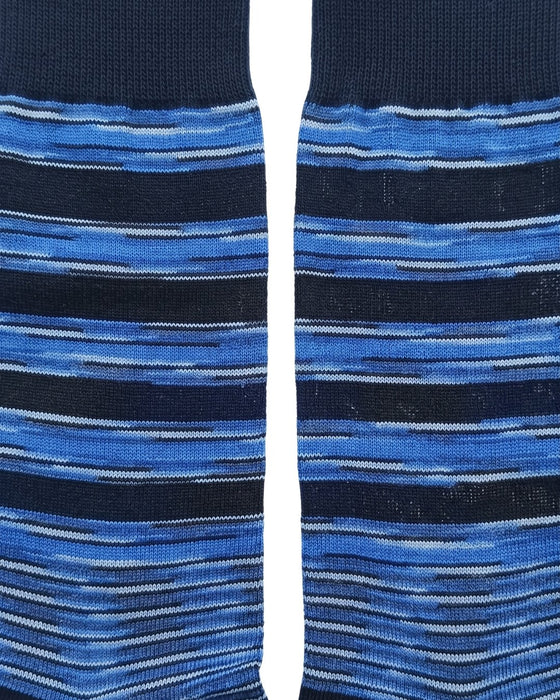 Missoni Blue  Mens Melange Stripe Crew Socks-M