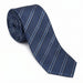 Emporio Armani 100% Silk Navy Blue Striped Tie - Made in Italy