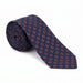 Emporio Armani 100% Silk Navy Blue Geometric Tie - Made in Italy
