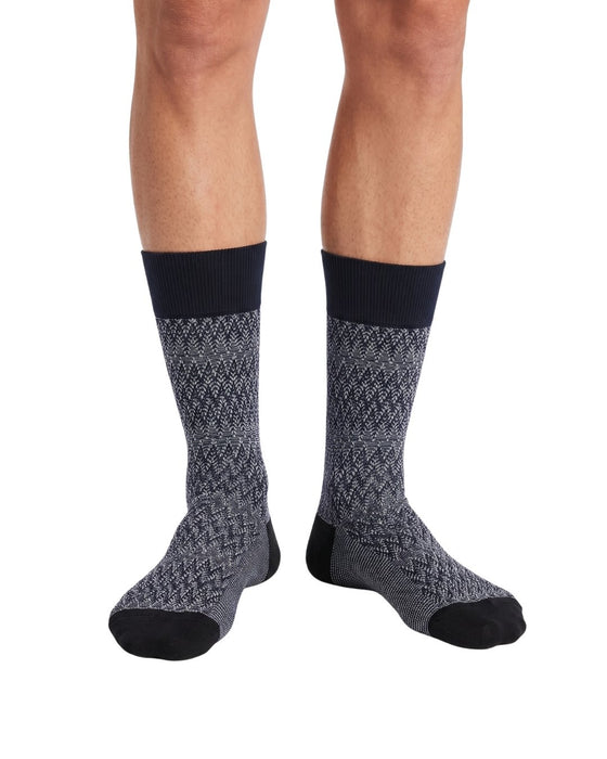 Missoni Charcoal  Mens Chevron Melange Crew Socks-S