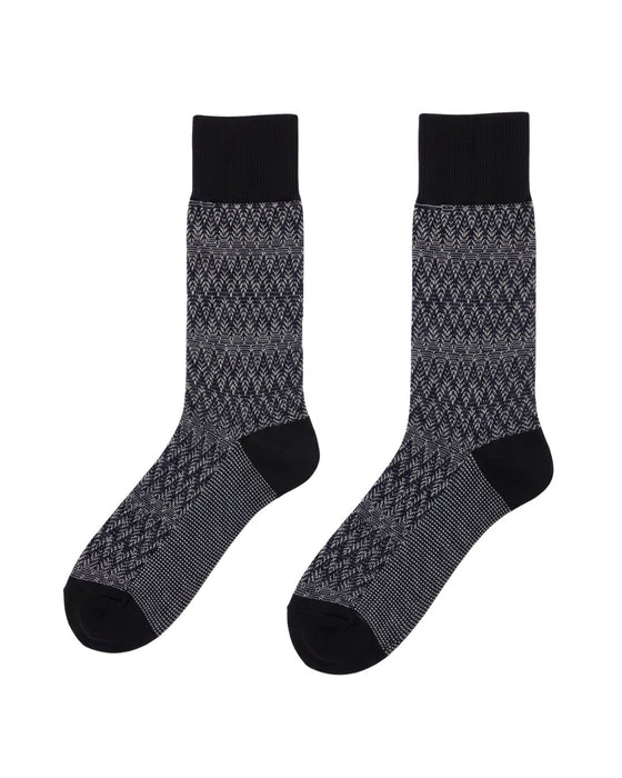 Missoni Charcoal  Mens Chevron Melange Crew Socks-