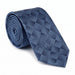 Emporio Armani 100% Silk Navy Blue Check Tie - Made in Italy