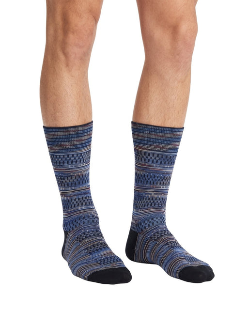 Missoni Blue Mens Textured Melange Crew Socks-
