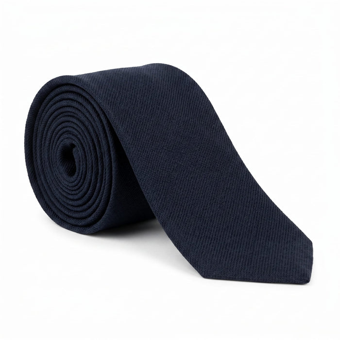 Emporio Armani 100% Silk Black Solid Tie - Made in Italy