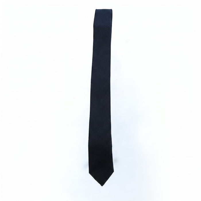 Emporio Armani 100% Silk Black Solid Tie - Made in Italy