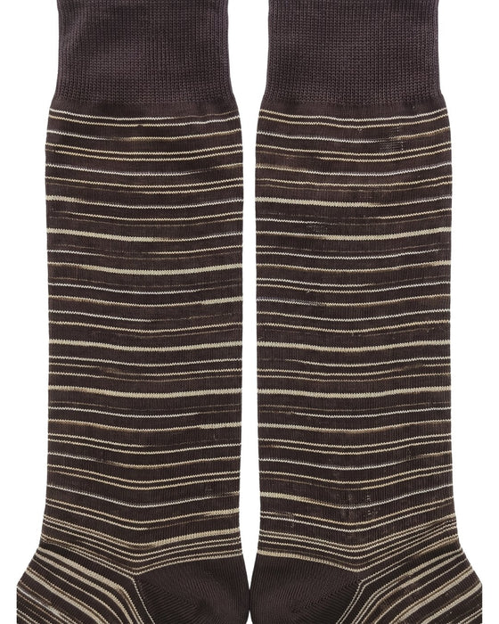 Missoni Brown Mens Classic Stripe Crew Socks-