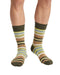 Missoni Olive Green Mens Classic Stripe Crew Socks-