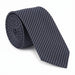 Emporio Armani 100% Silk Black Diagonal Stripe Tie - Made in Italy