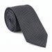 Emporio Armani 100% Silk Black Chain Pattern Tie - Made in Italy