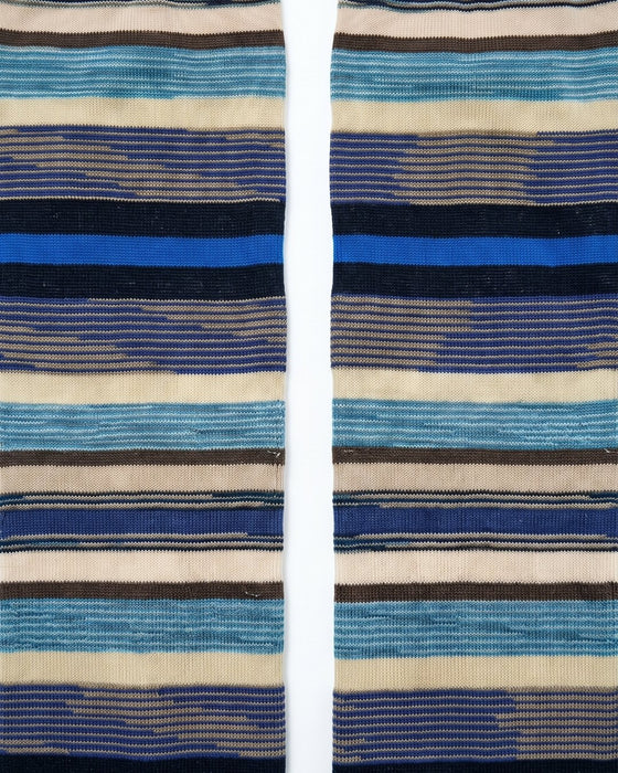 Missoni Blue Navy Mens Classic Stripe Crew Socks-