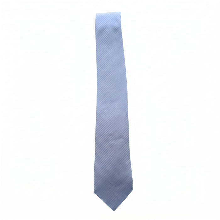 Emporio Armani 100% Silk Blue Solid Tie - Made in Italy