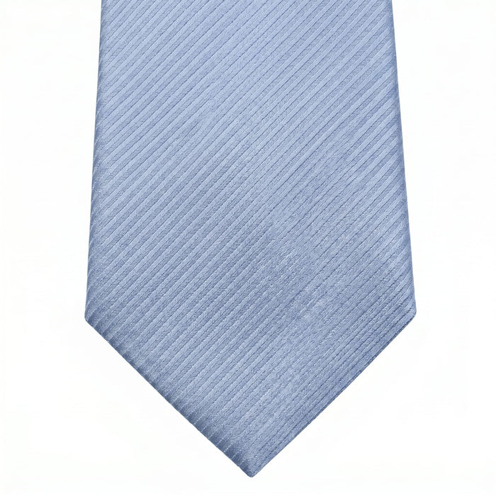 Emporio Armani 100% Silk Blue Solid Tie - Made in Italy