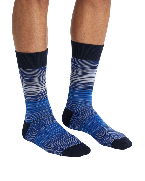 Missoni Bright Blue Mens Pimstripe Crew Socks-L