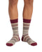 Missoni Beige Magenta Mens Textured Stripe Crew Socks-M