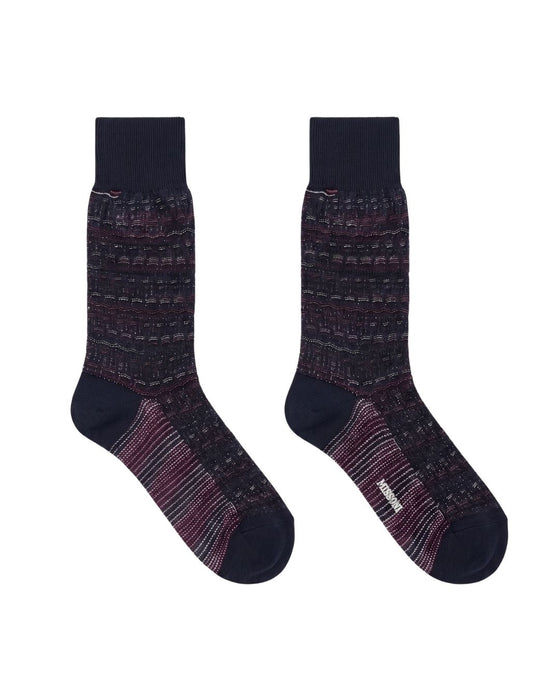 Missoni Black Mens Melange Textured Crew Socks-M