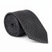 Emporio Armani 100% Silk Black Diagonal Pattern Tie - Made in Italy