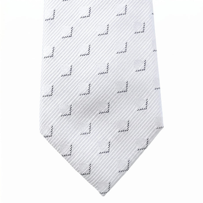 Emporio Armani Silk Blend Gray Geometric Tie - Made in Italy