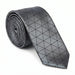 Emporio Armani 100% Silk Gray Triangle Pattern Tie - Made in Italy