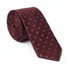 Emporio Armani 100% Silk Burgundy Square Pattern Tie - Made in Italy