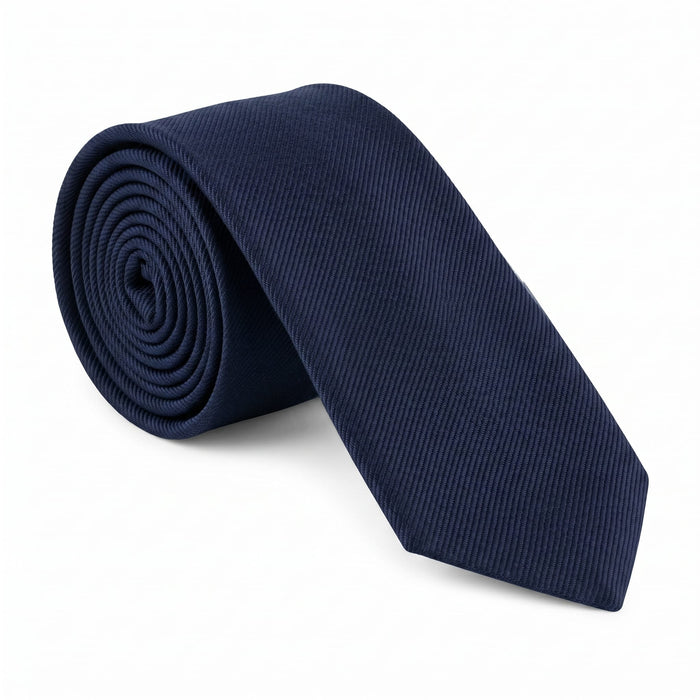 Emporio Armani 100% Silk Blue Solid Tie - Made in Italy