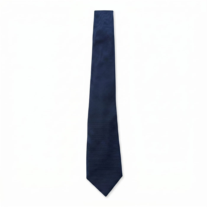 Emporio Armani 100% Silk Blue Solid Tie - Made in Italy