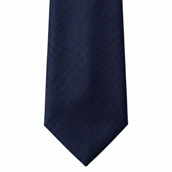 Emporio Armani 100% Silk Blue Solid Tie - Made in Italy