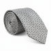 Emporio Armani 100% Silk Gray Square Pattern Tie - Made in Italy