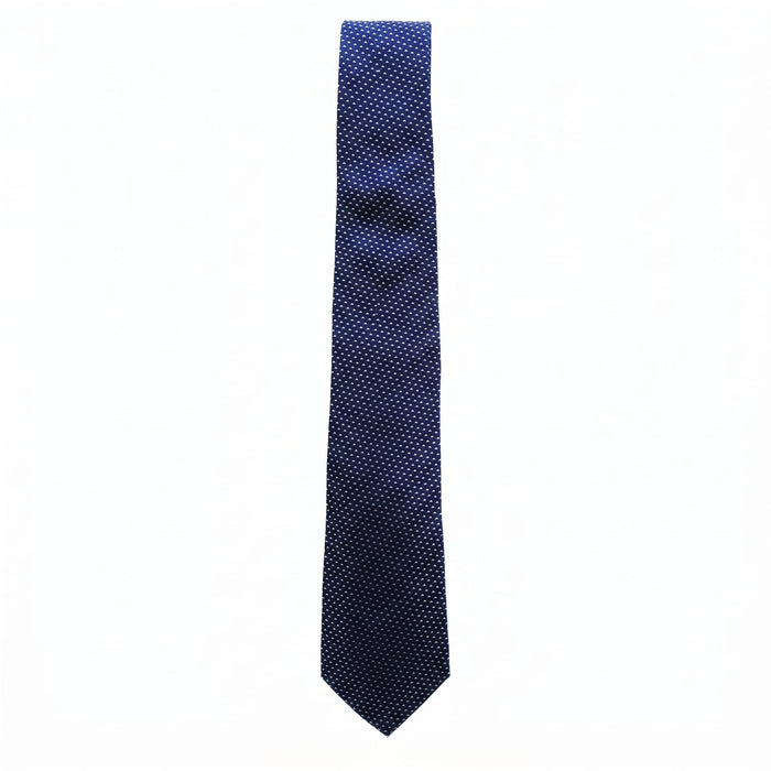 Emporio Armani 100% Silk Blue Triangle Pattern Tie - Made in Italy
