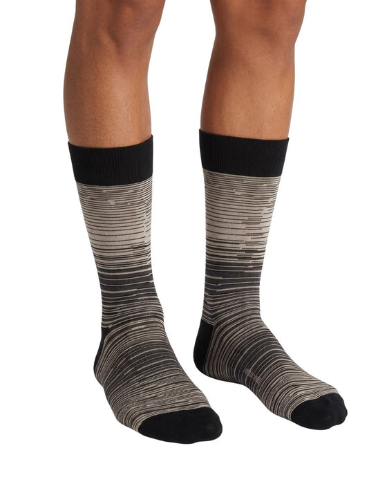 Missoni Black White Mens Classic Stripe Crew Socks-M