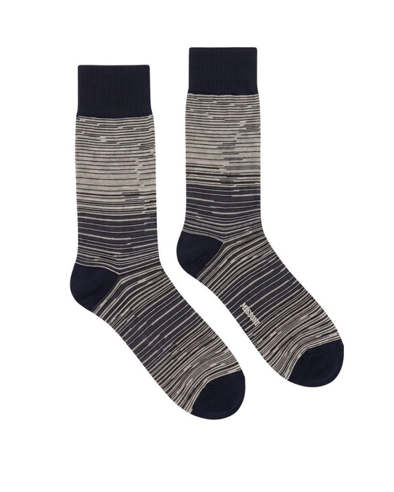 Missoni Black White Mens Classic Stripe Crew Socks-M