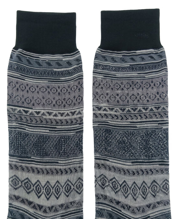 Missoni Lavender Navy Mens Pattern Crew Socks-L