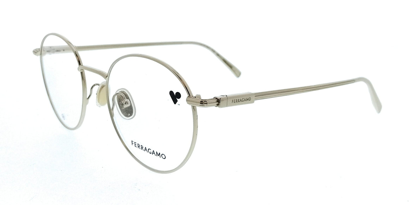 Salvatore Ferragamo SF2229 710 Round Gold Unisex Eyeglasses