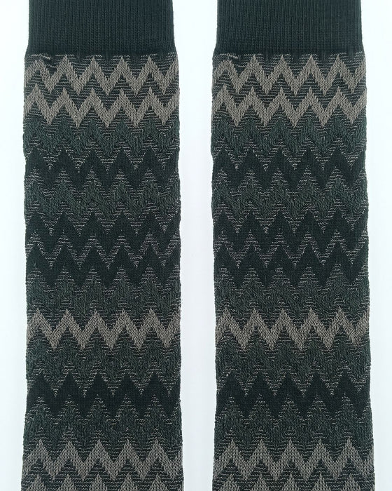 Missoni Charcoal  Mens Melange Chevron Crew Socks-M