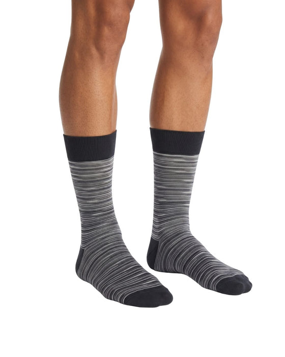 Missoni Charcoal  Mens Melange Stripe Crew Socks-L