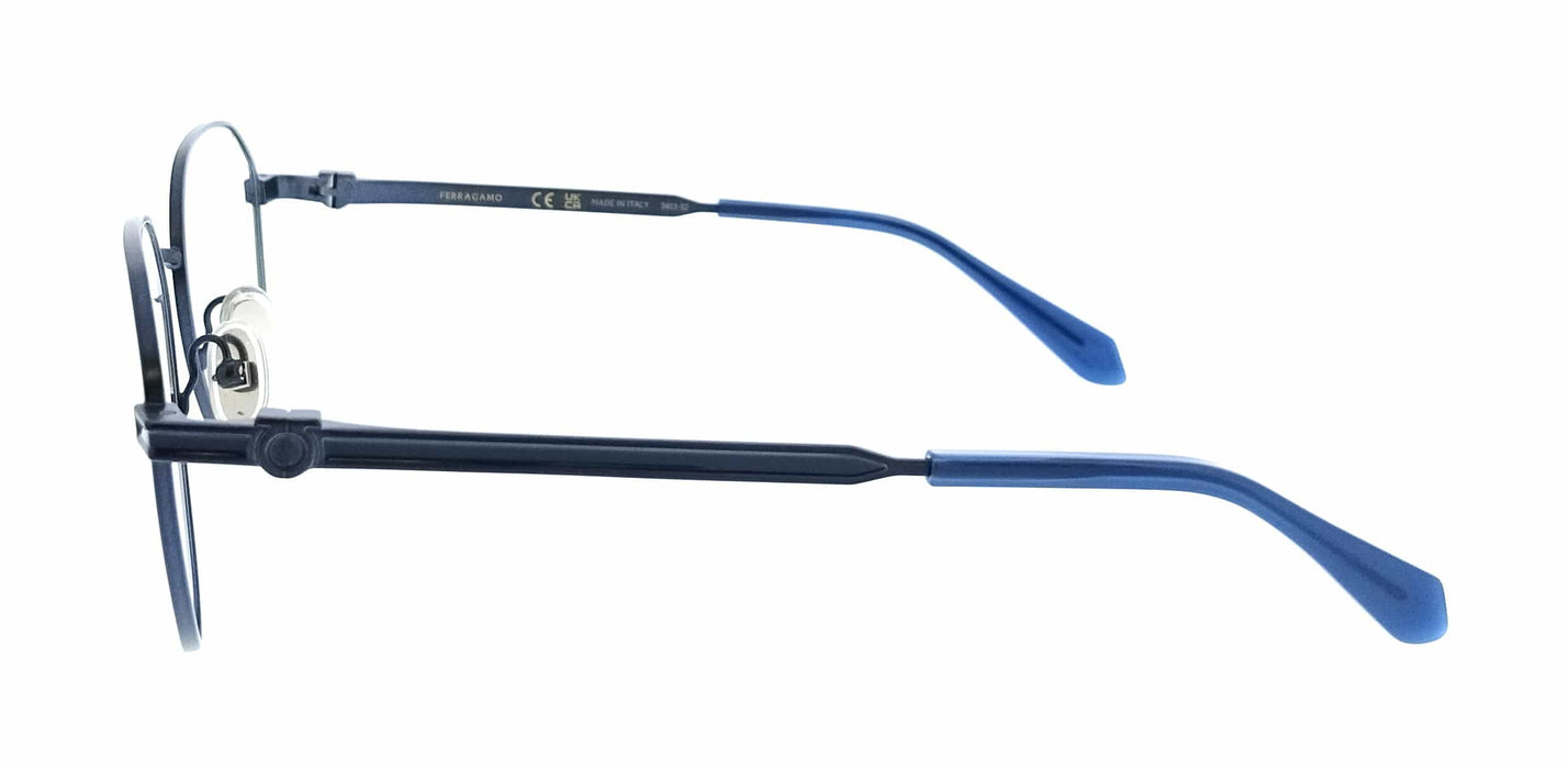 Salvatore Ferragamo SF2236 414 Oval Matte Blue Women's Eyeglasses