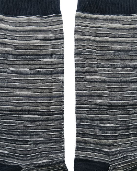 Missoni Charcoal  Mens Melange Stripe Crew Socks-L