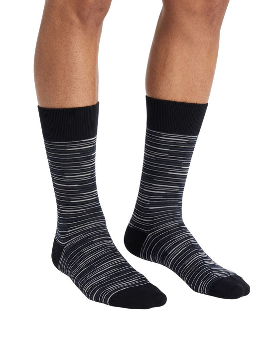 Missoni Black/Grey Mens Stripe Crew Socks-M