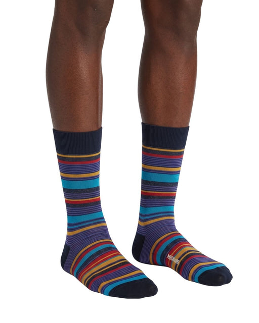Missoni Multicolor Mens Classic Stripe Crew Socks-M
