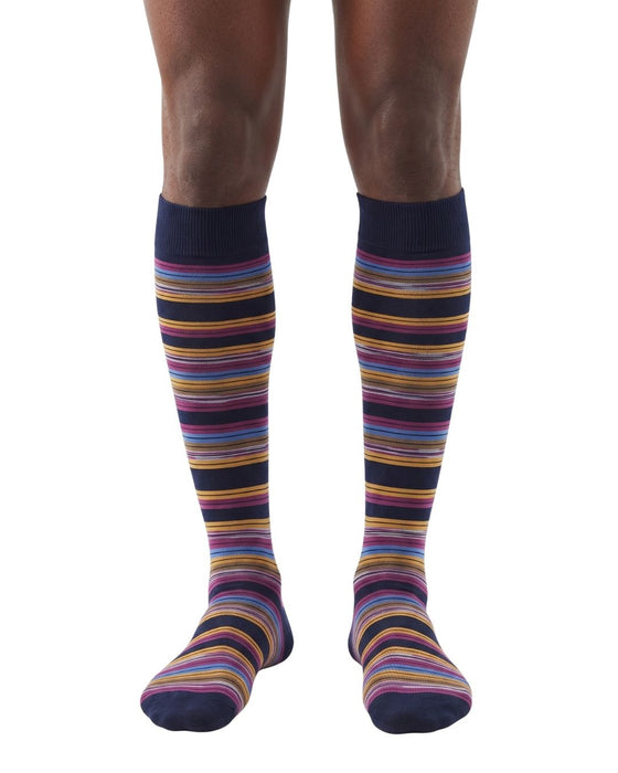 Missoni Multicolor Mens Stripe Dress Socks-XL