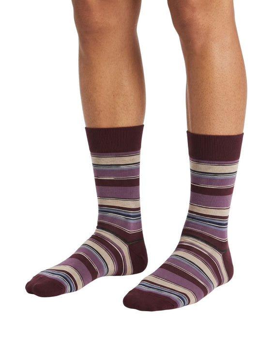 Missoni Plum Mens Stripe Crew Socks-
