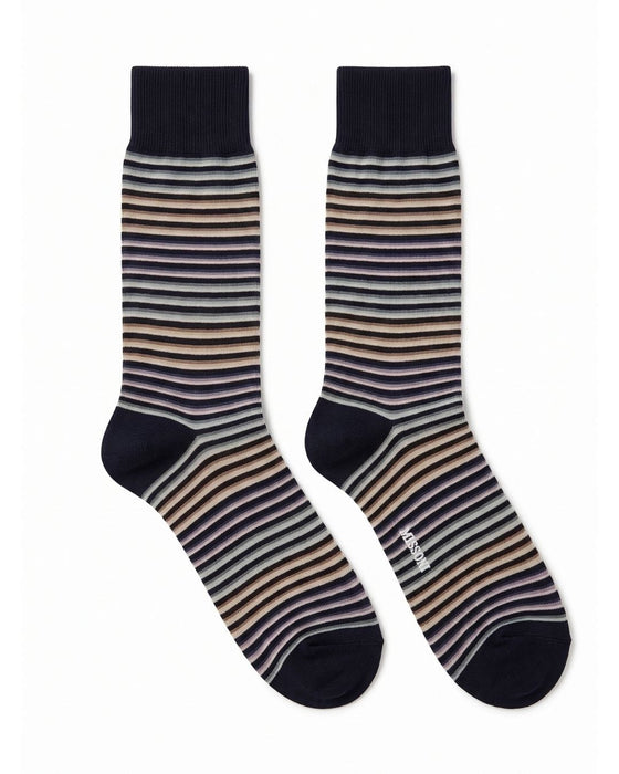 Missoni Black Multi Mens Stripe Crew Socks-