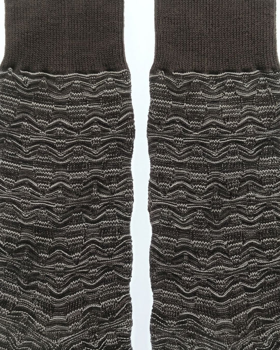 Missoni Espresso  Mens Textured Melange Crew Socks-