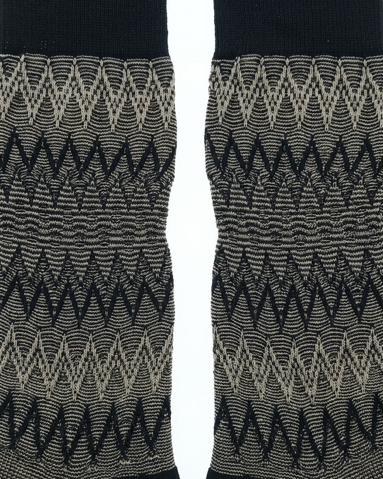 Missoni Black White  Mens Chevron Crew Socks-S