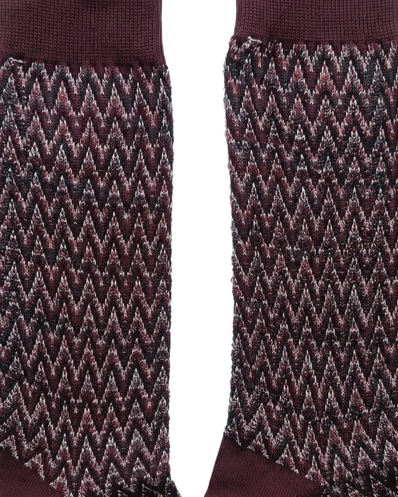 Missoni Plum Mens Chevron Crew Socks-