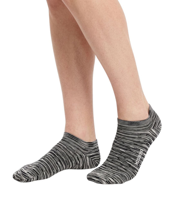 Missoni Black White Mens Stripe Ankle Socks-M